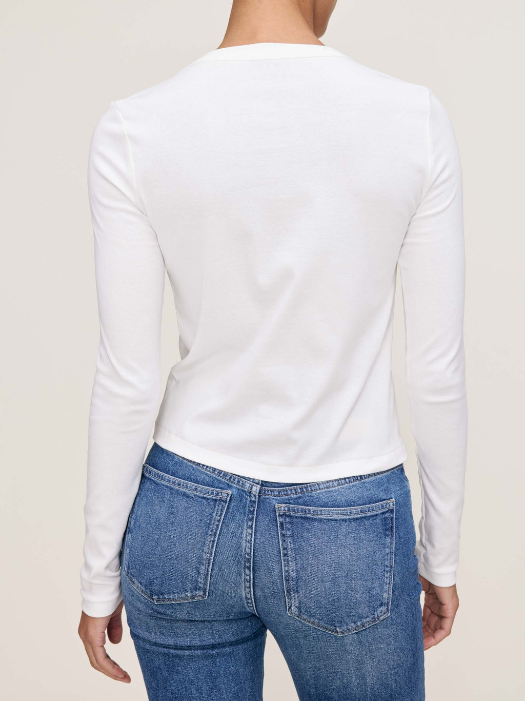 Shrunken Tee Long Sleeve | White