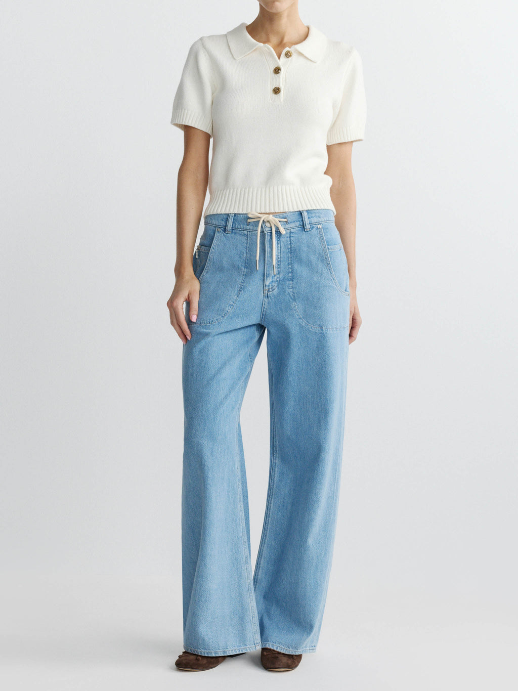Casie Relaxed Wide Leg 31" Jeans | Rhone Aura