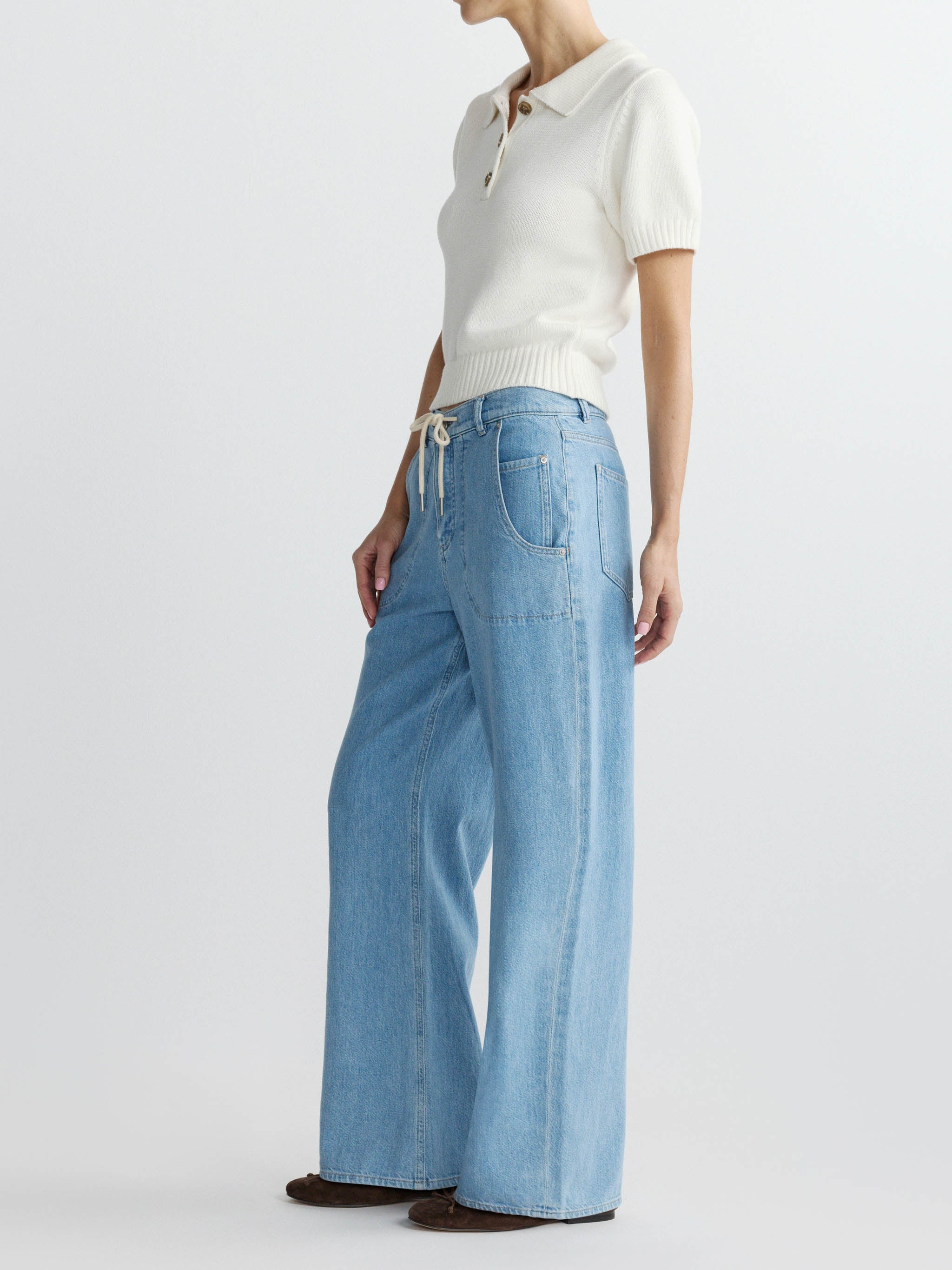 Casie Relaxed Wide Leg 31" Jeans | Rhone Aura