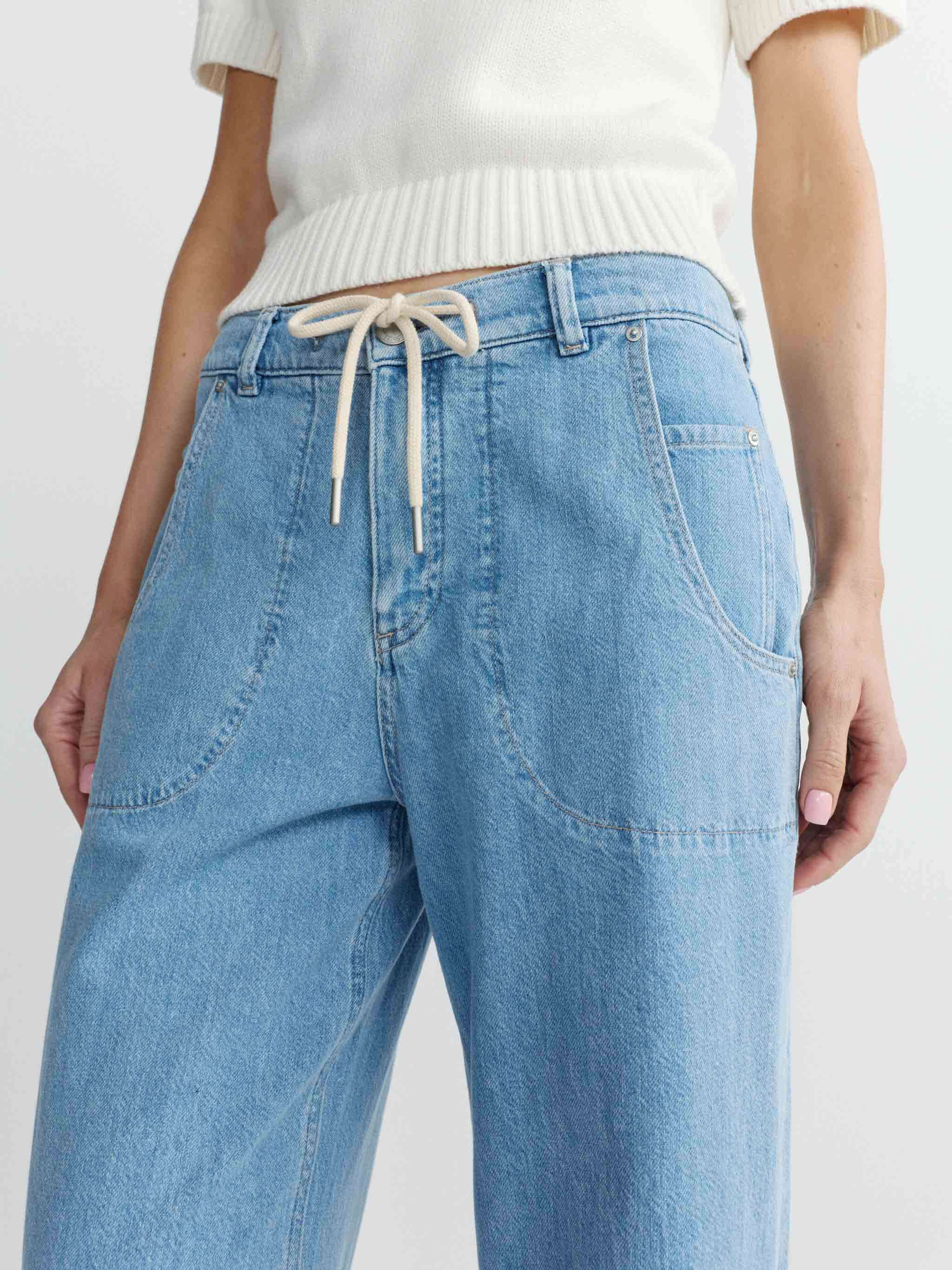 Casie Relaxed Wide Leg 31" Jeans | Rhone Aura