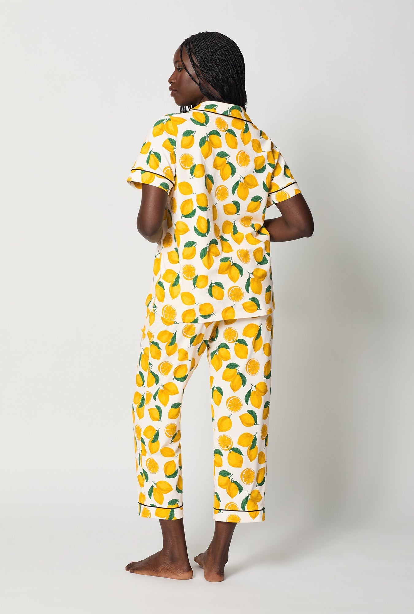 Main Squeeze Short Sleeve Classic Stretch Jersey Cropped PJ Set