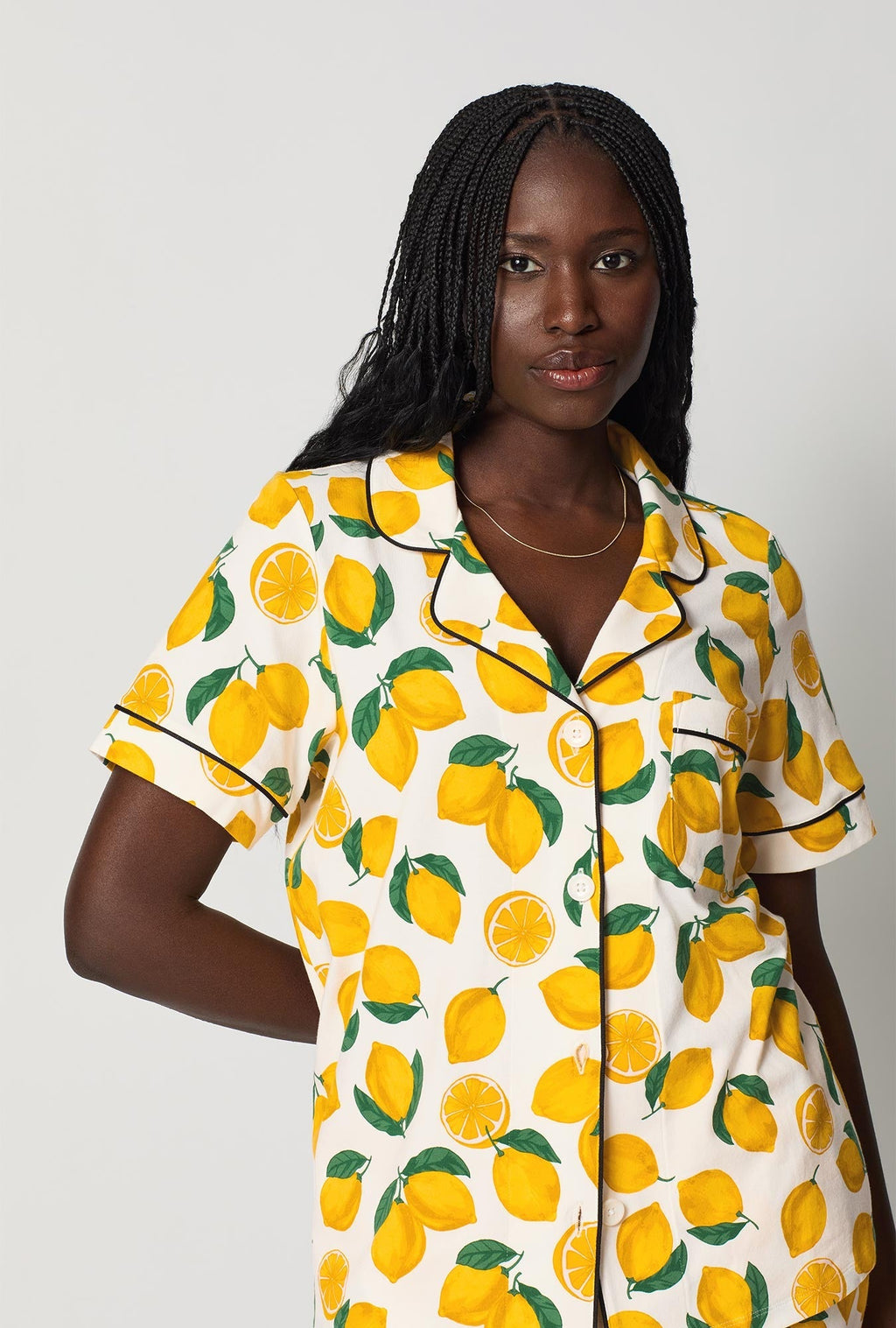 Main Squeeze Short Sleeve Classic Stretch Jersey Cropped PJ Set