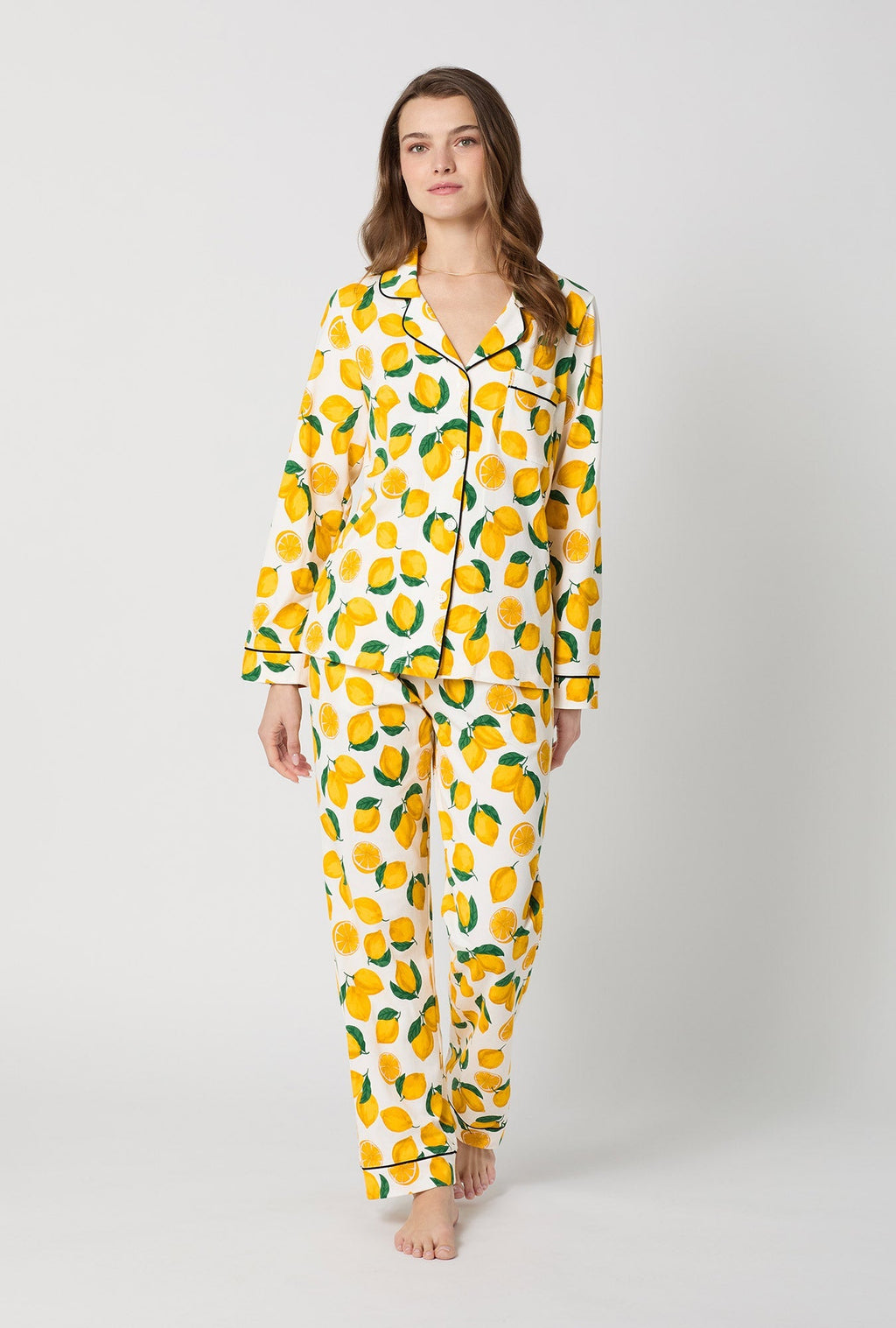 Main Squeeze Long Sleeve Classic Stretch Jersey PJ Set