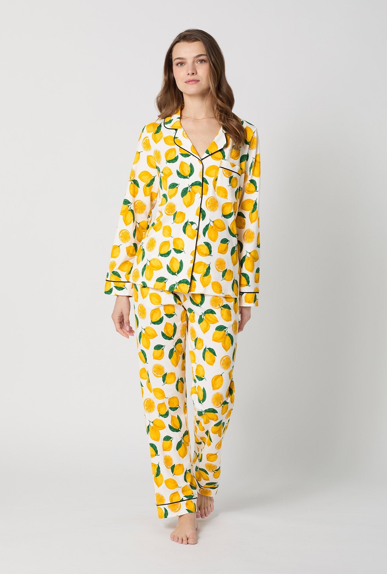 Main Squeeze Long Sleeve Classic Stretch Jersey PJ Set