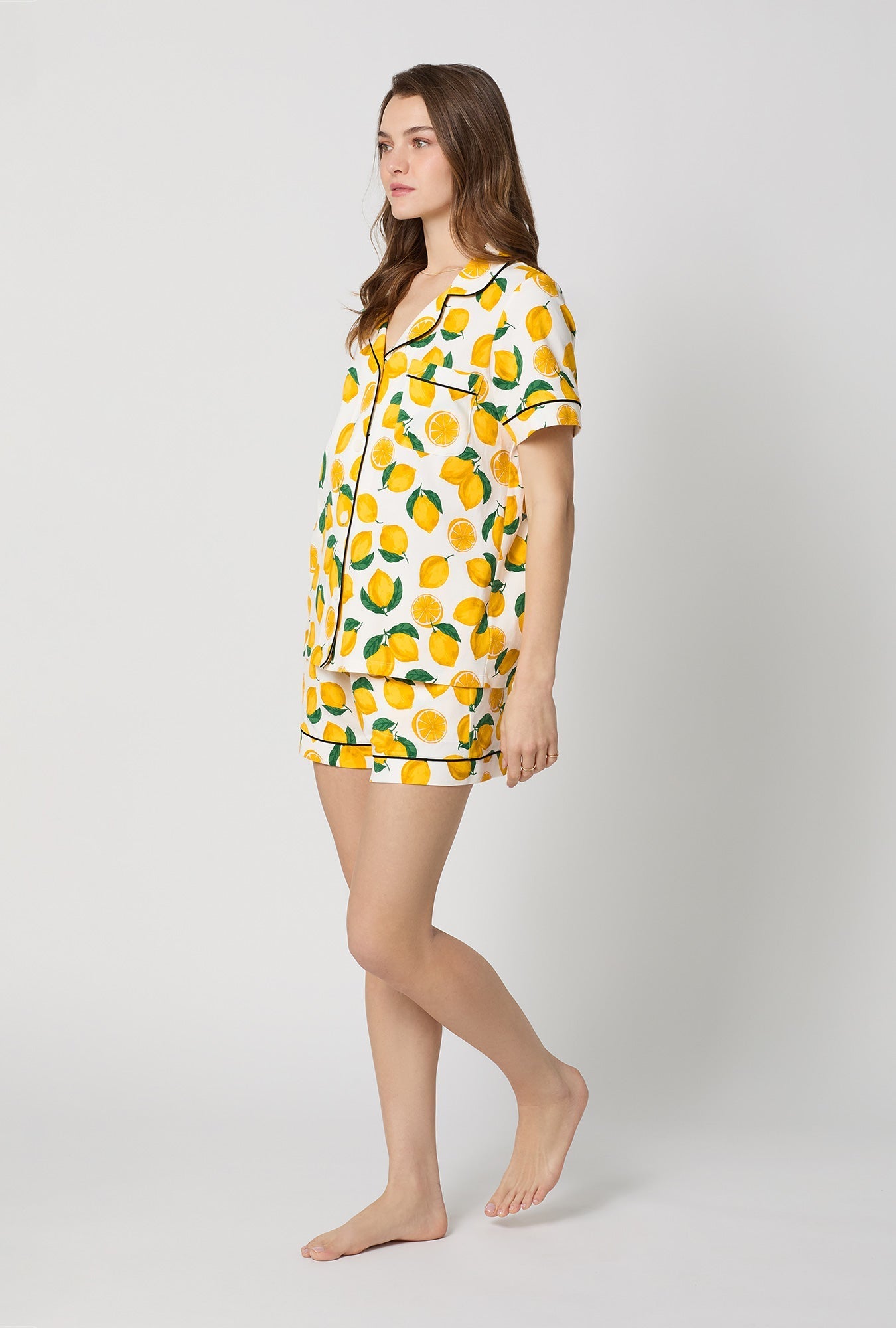 Main Squeeze Short Sleeve Classic Shorty Stretch Jersey PJ Set