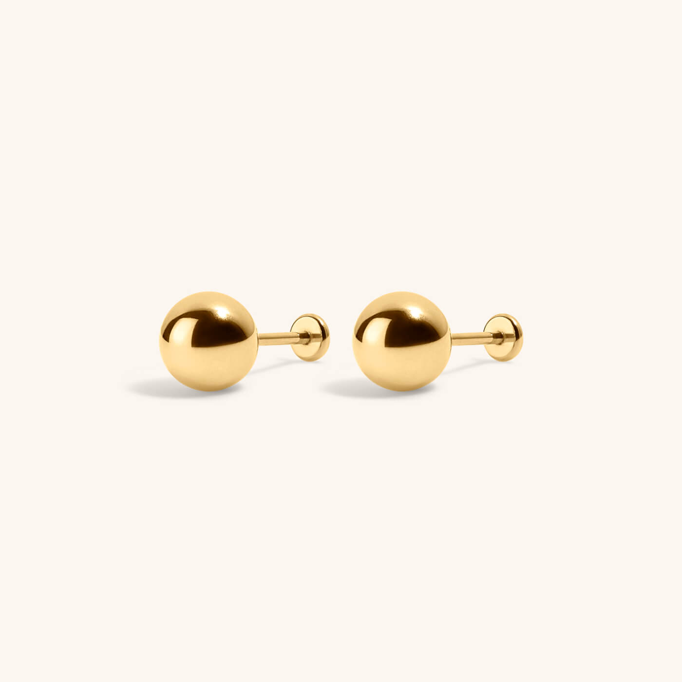 Sphere Nap Earrings, 6mm