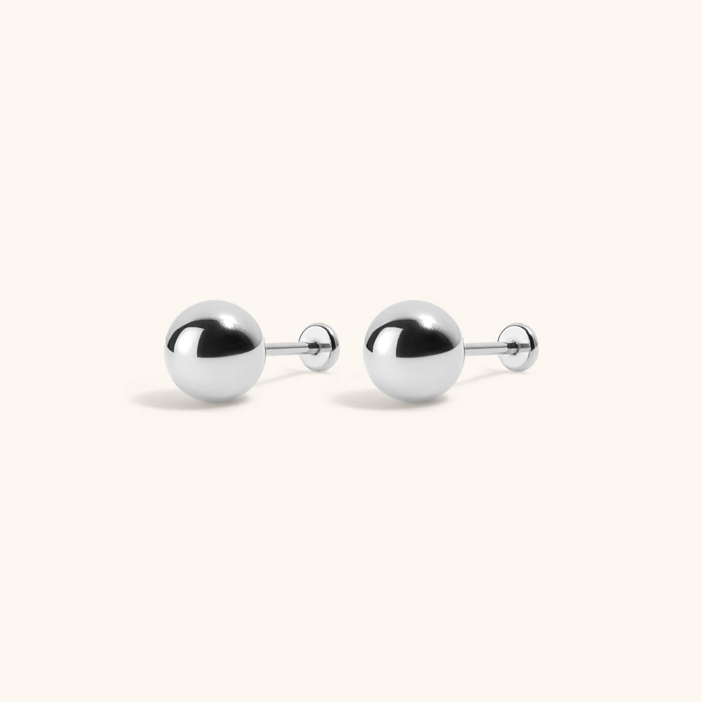 Sphere Nap Earrings, 6mm
