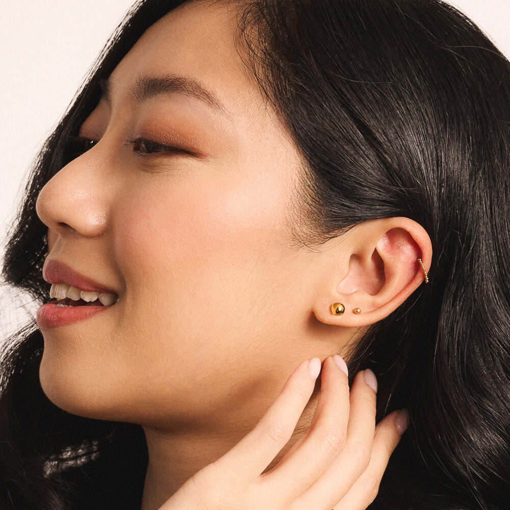 Sphere Nap Earrings, 6mm