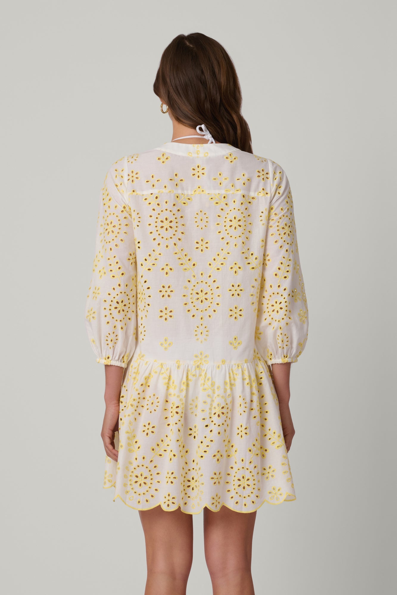 Lemon and White Umbrella Mini Dress
