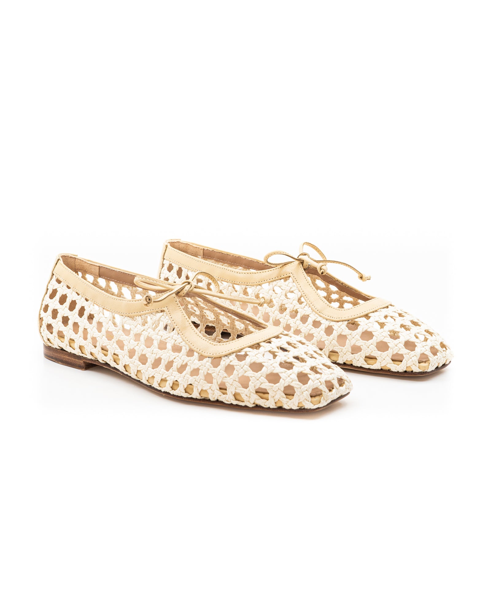 Amelia Natural Raffia Ballerina