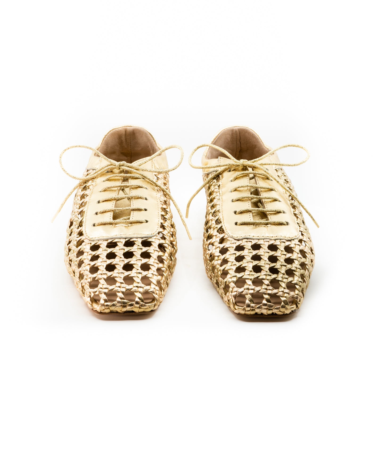 Antonia Gold Leather Oxford