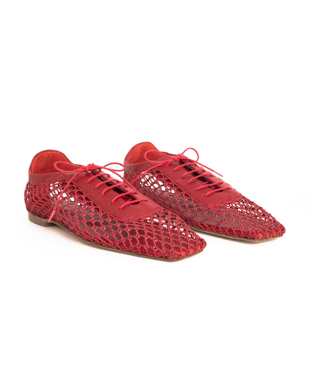 Antonia Red Mesh Oxford
