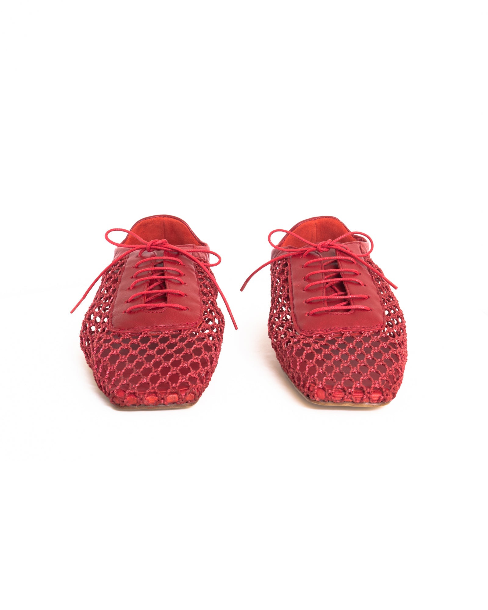 Antonia Red Mesh Oxford