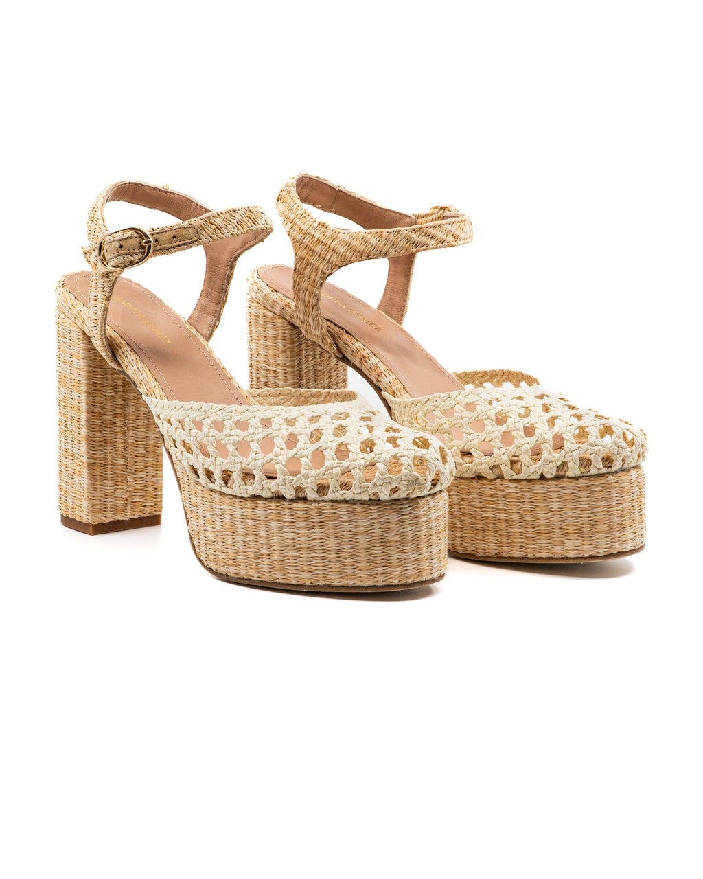 Beatriz Natural Raffia Platform