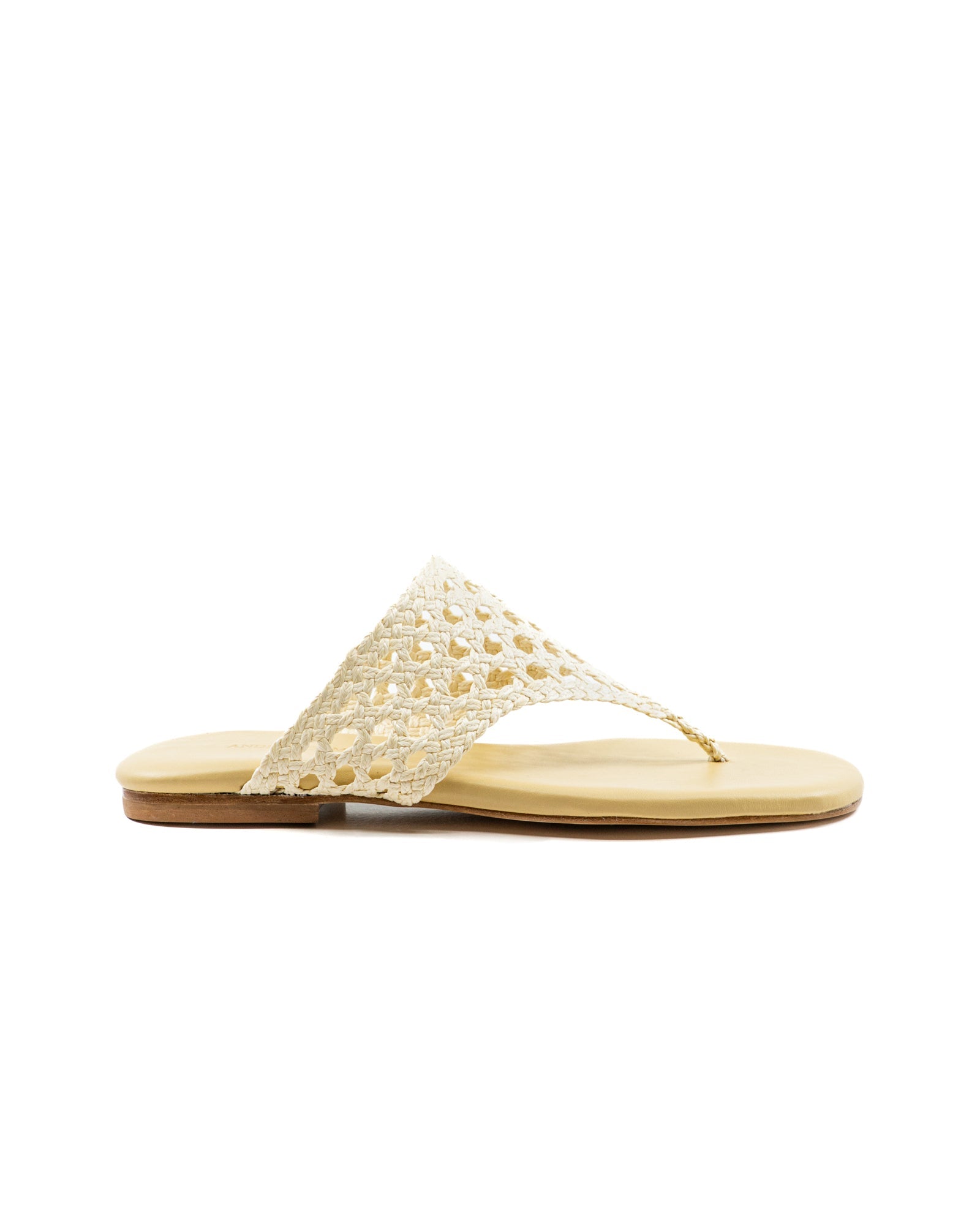 Brenda Flat Natural Raffia Sandal