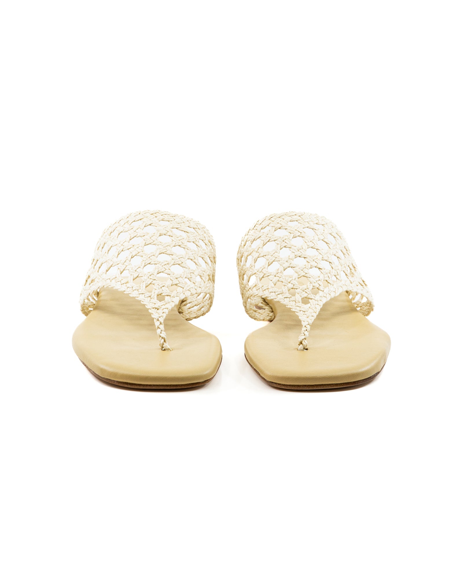 Brenda Flat Natural Raffia Sandal