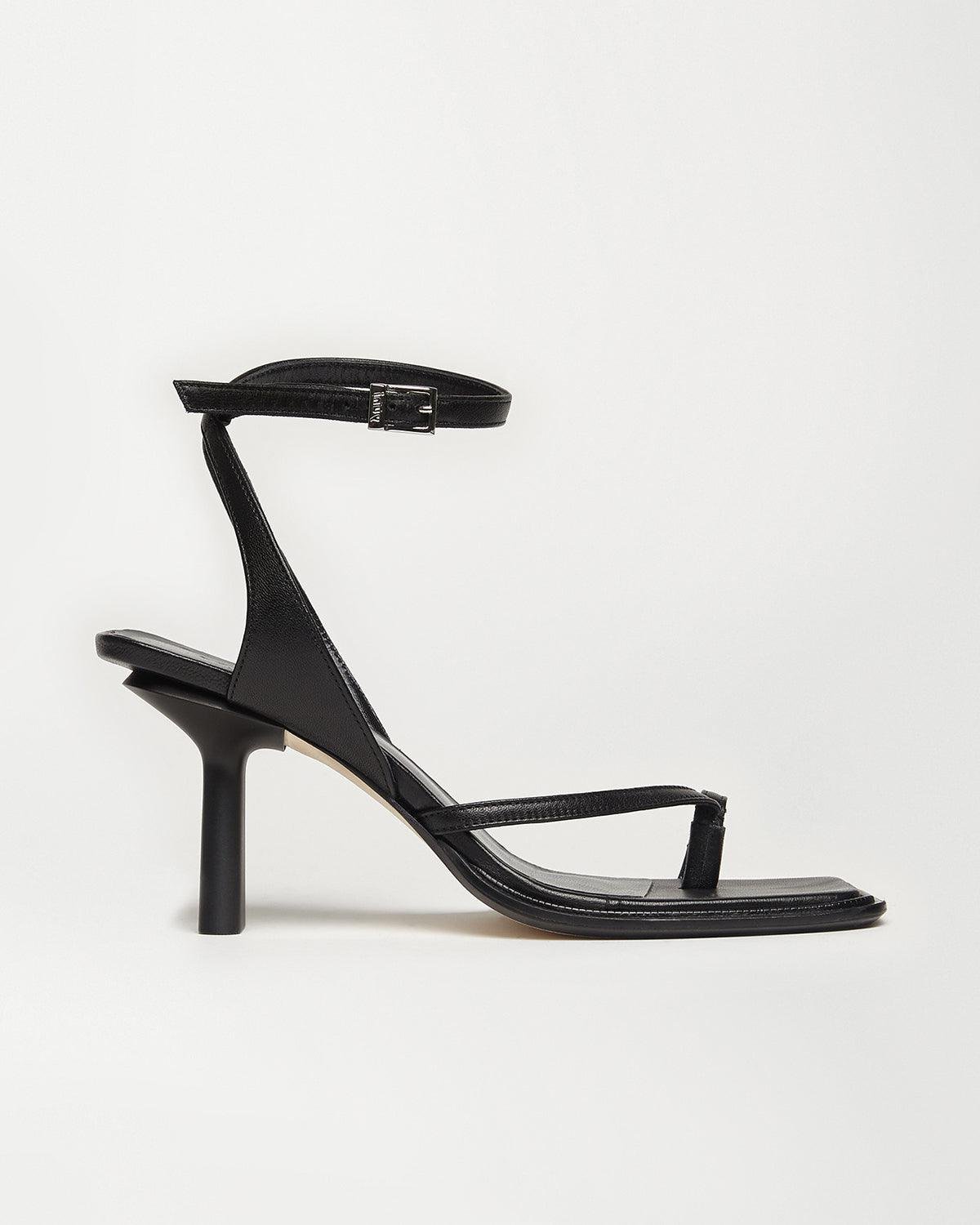 Castrise Mid-Heel Sandal in Black