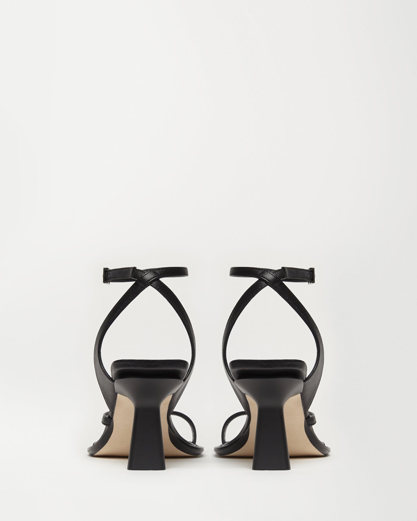 Castrise Mid-Heel Sandal in Black