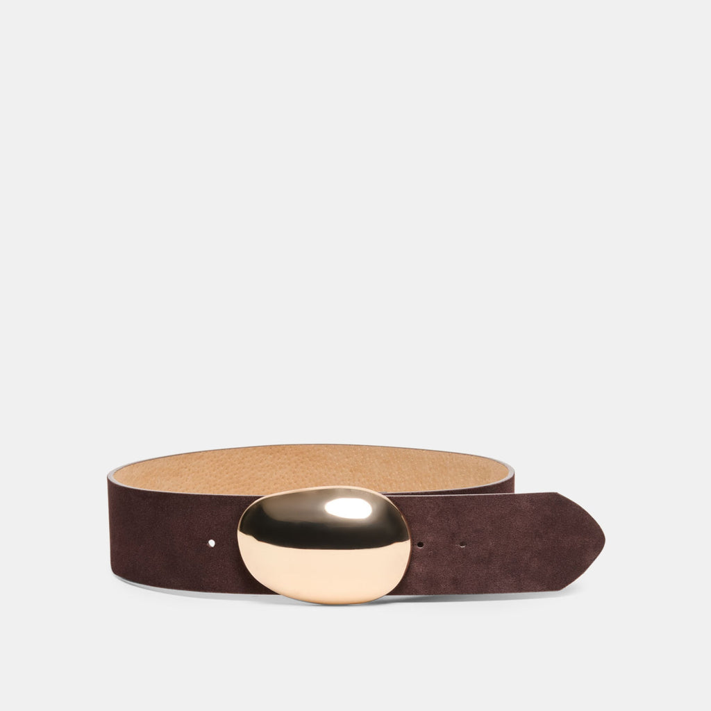 BUBBLE BUCKLE BELT MAHOGANY GOLD