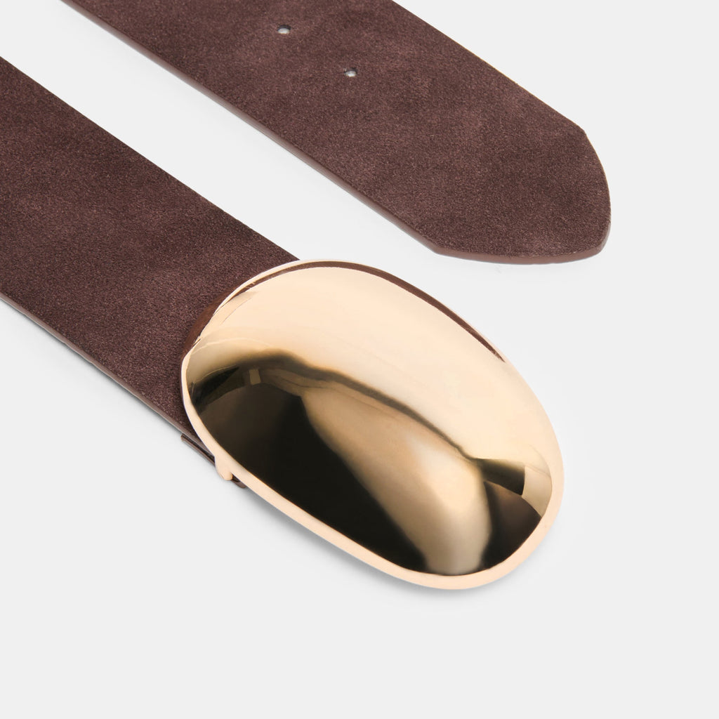 BUBBLE BUCKLE BELT MAHOGANY GOLD