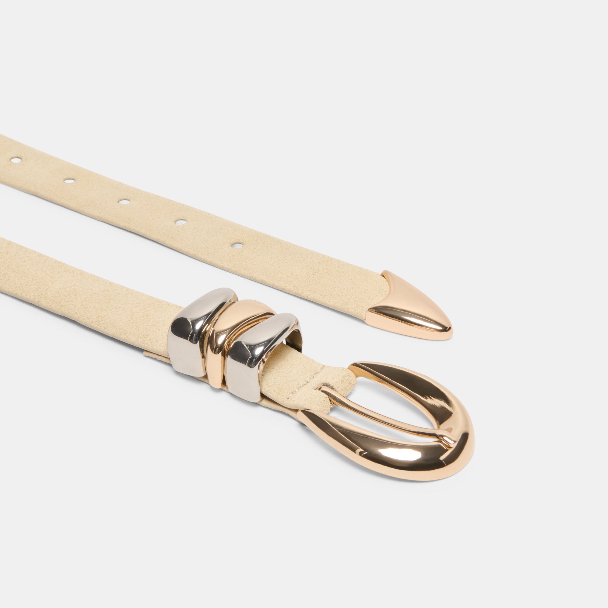 MIXED METAL BUCKLE BELT SAND