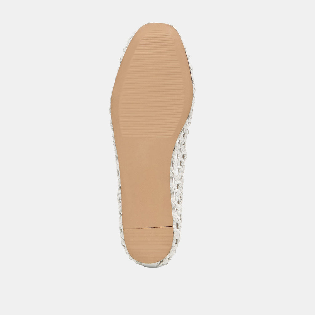 EDDA BALLET FLATS BONE WOVEN LEATHER