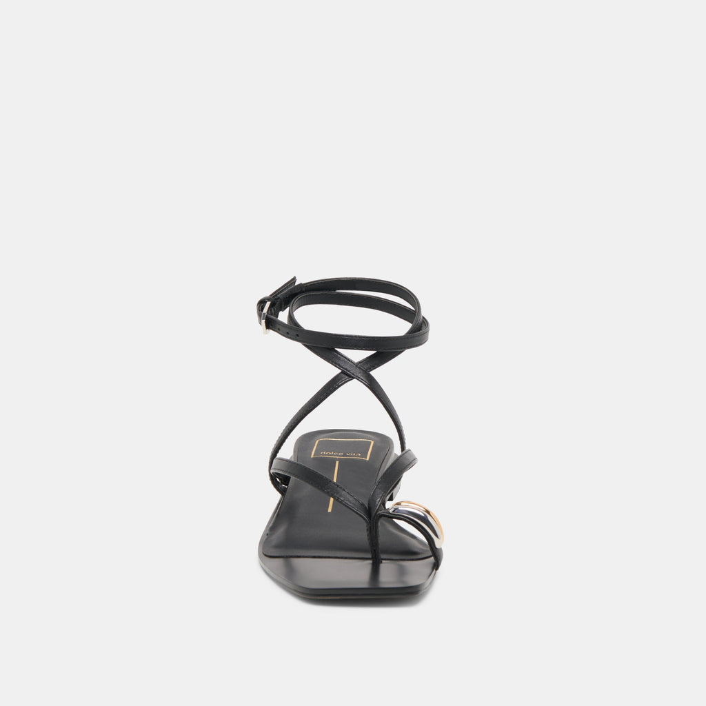 TYRICE SANDALS BLACK LEATHER