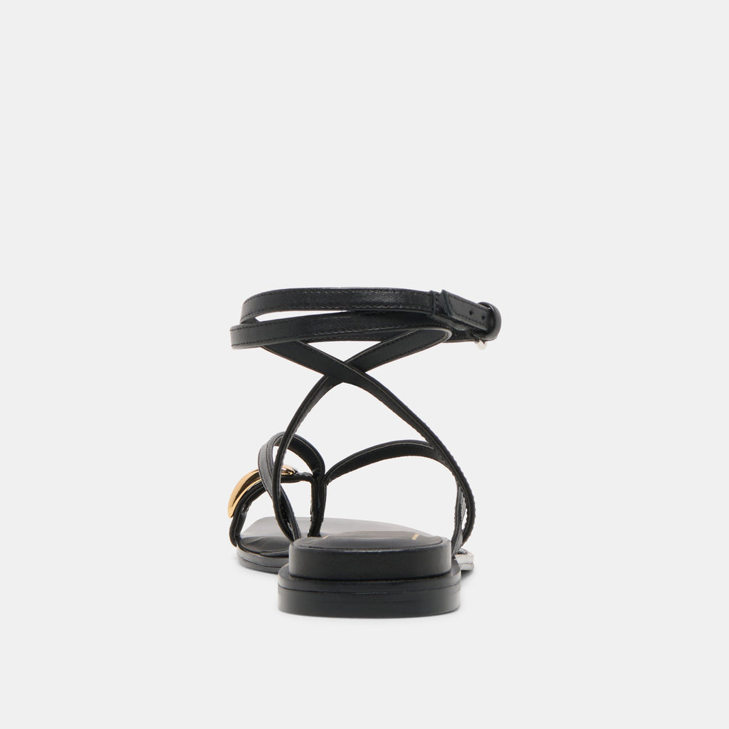 TYRICE SANDALS BLACK LEATHER
