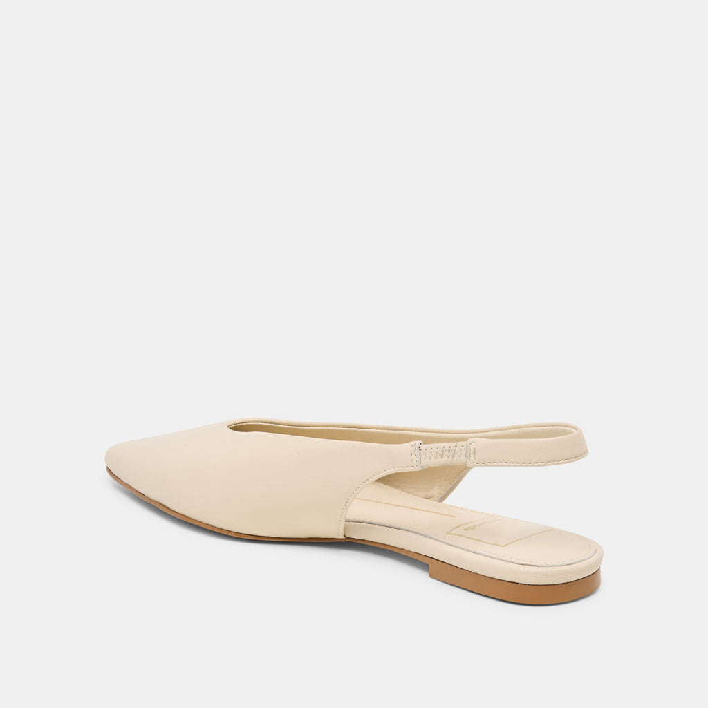 KENDLE FLATS WHITE LEATHER