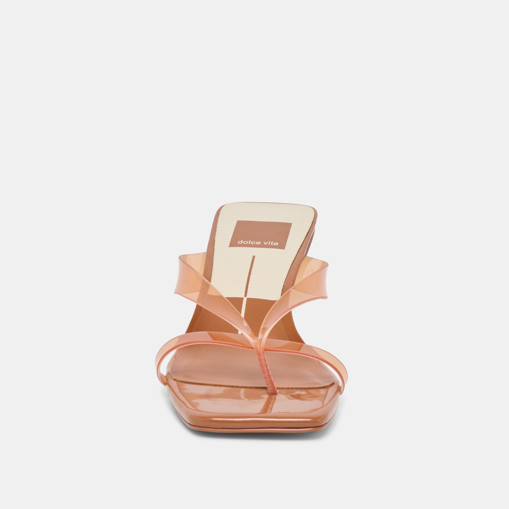 BREVEL VINYL WIDE HEELS WHISKEY JELLY