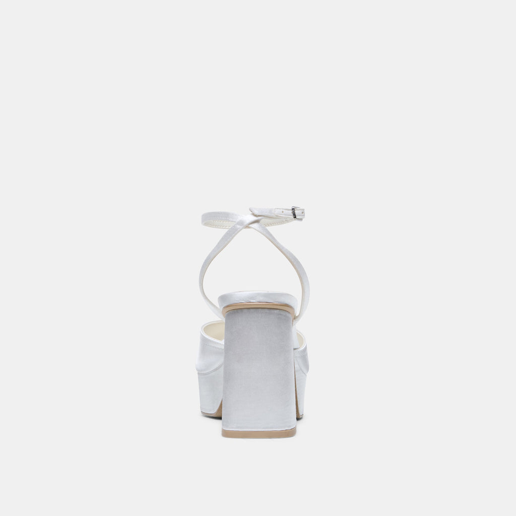 BRYLA HEELS WHITE SATIN