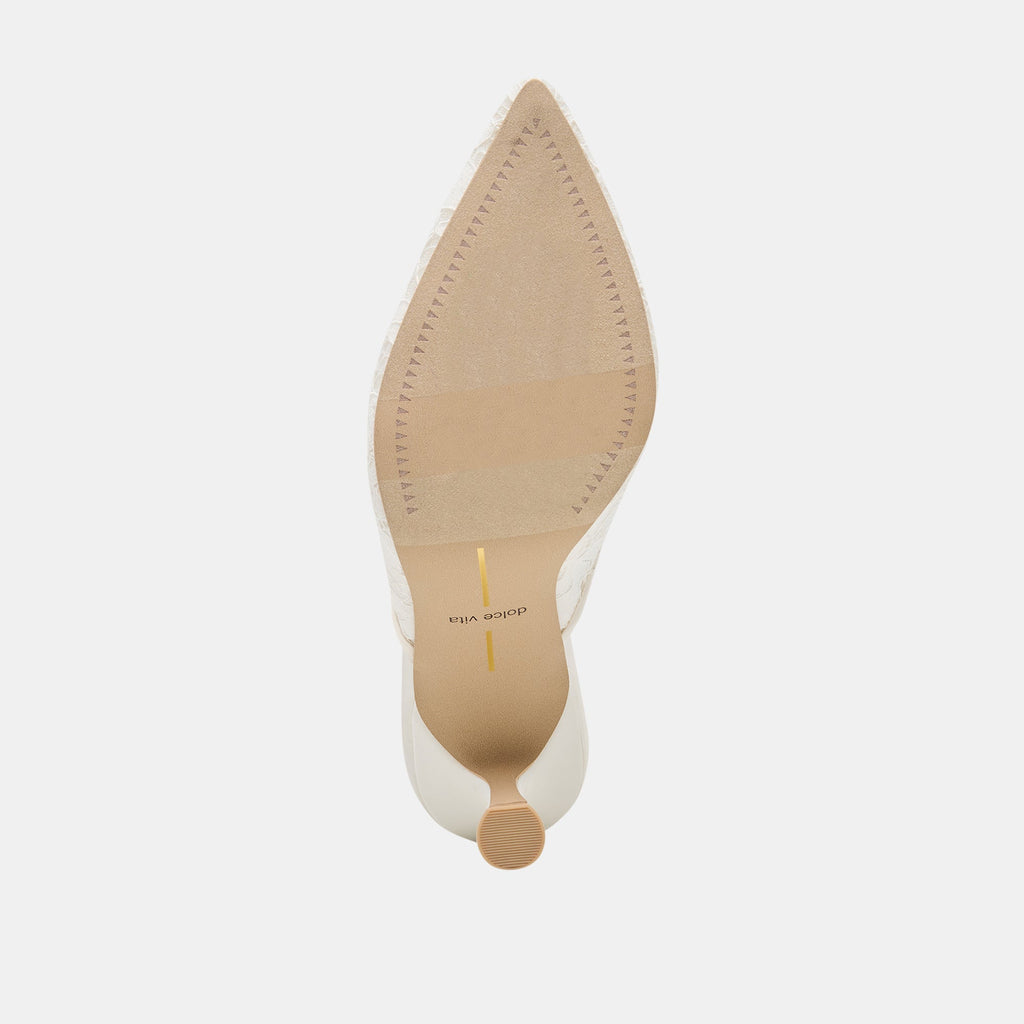 CLEO HIGH HEELS TRUE WHITE LACE