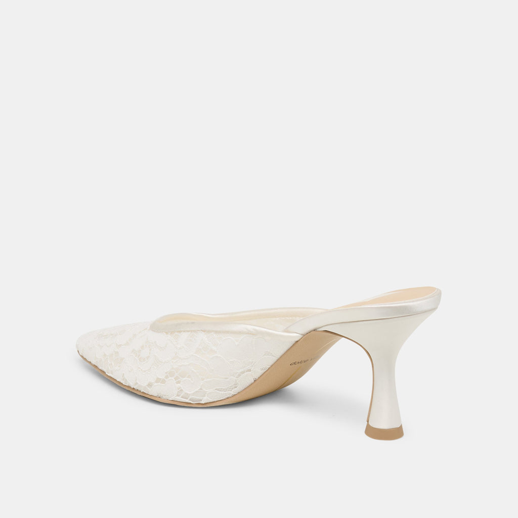 CLEO HIGH HEELS TRUE WHITE LACE