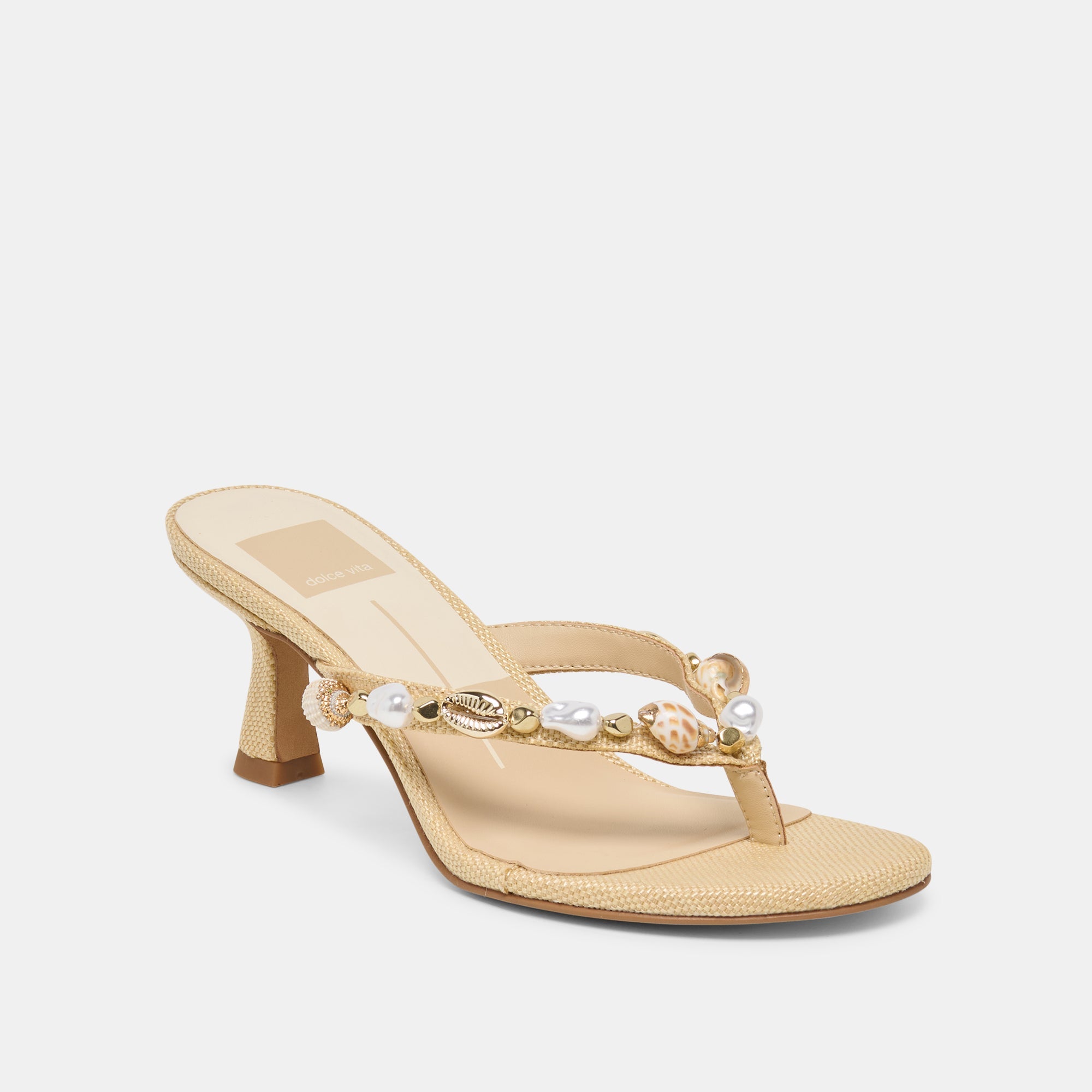 DAKSIE HEELS LT NATURAL RAFFIA