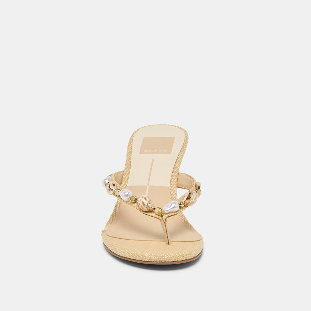 DAKSIE HEELS LT NATURAL RAFFIA