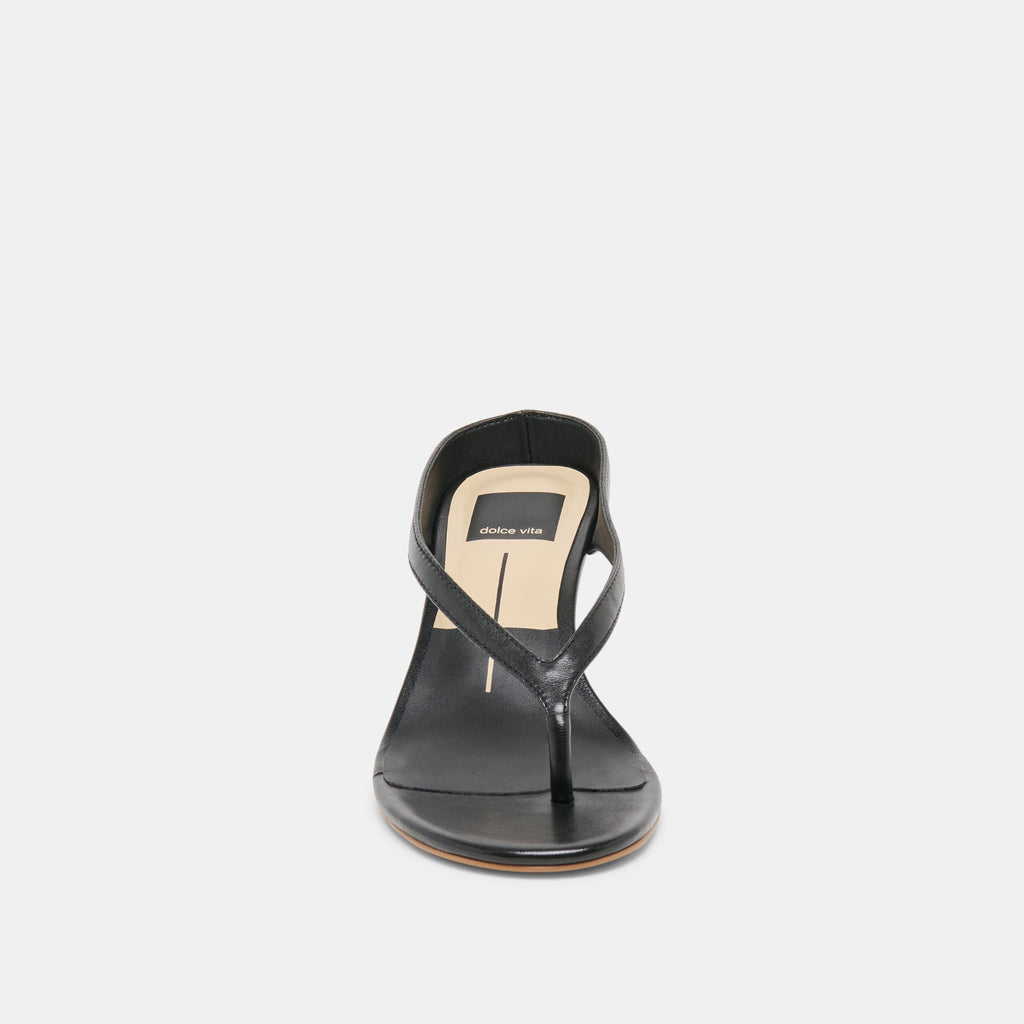 DOREEN HEELS BLACK LEATHER