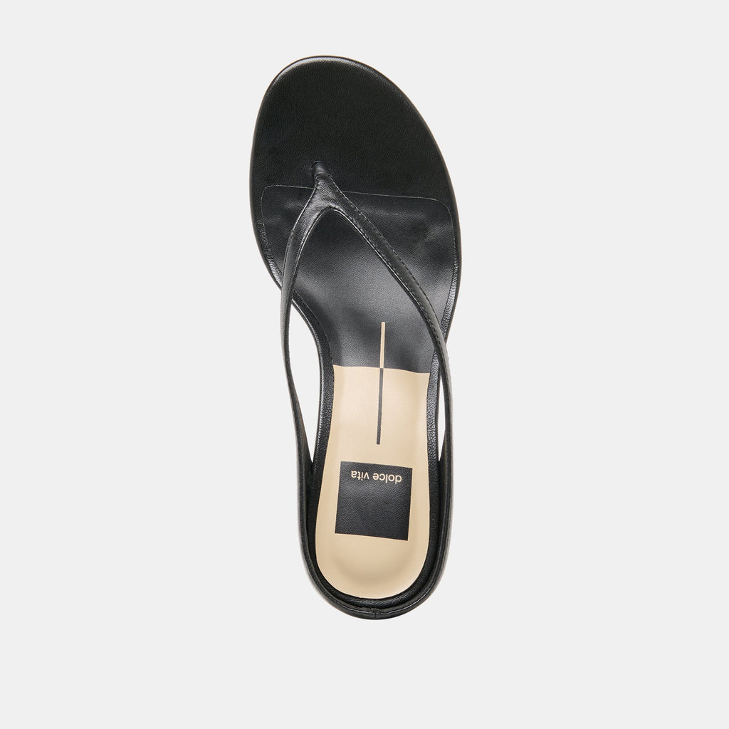 DOREEN HEELS BLACK LEATHER