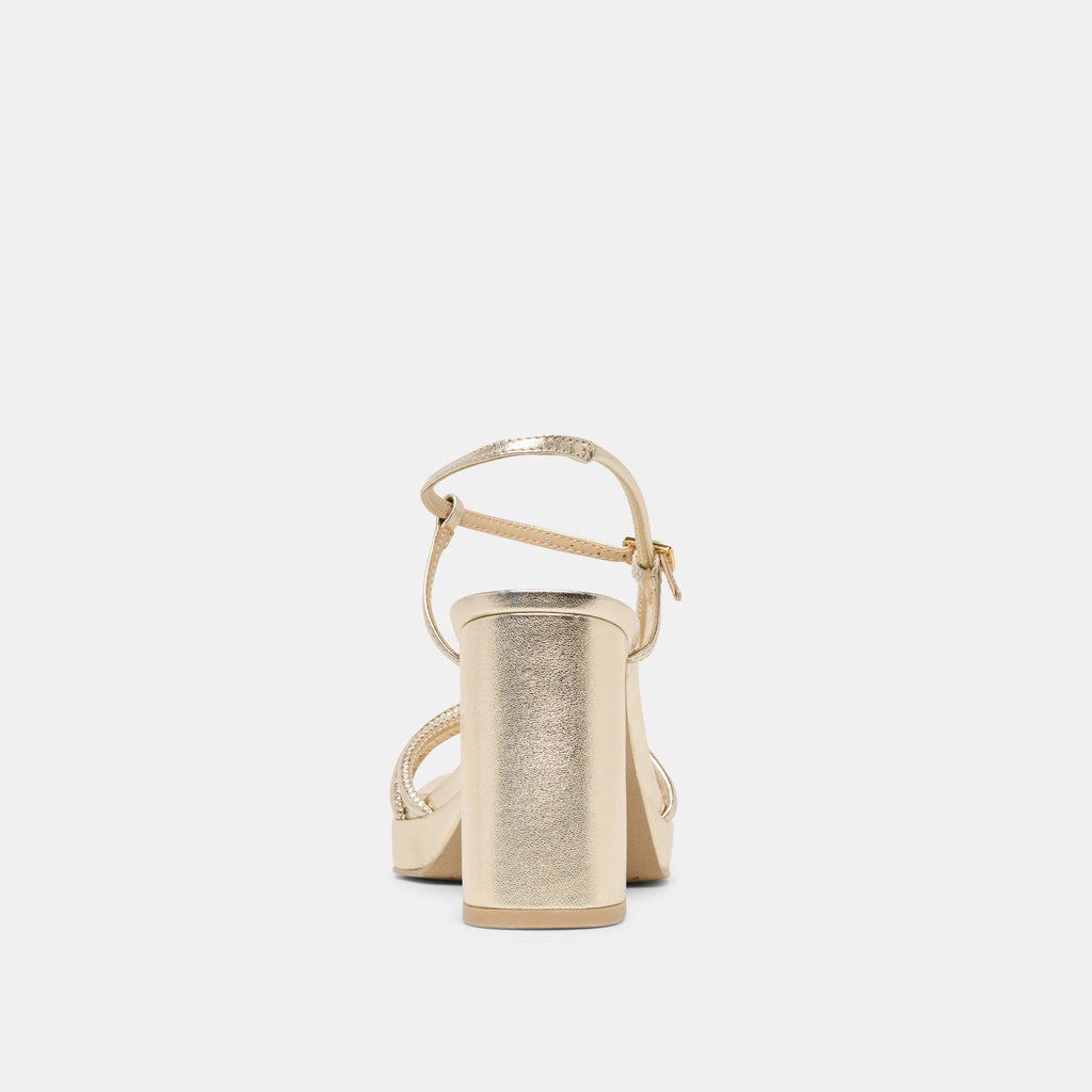 ODETE HEELS GOLD LEATHER