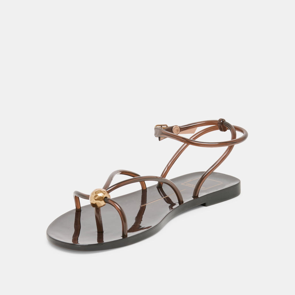 KENLEY VINYL SANDALS CHOCOLATE JELLY