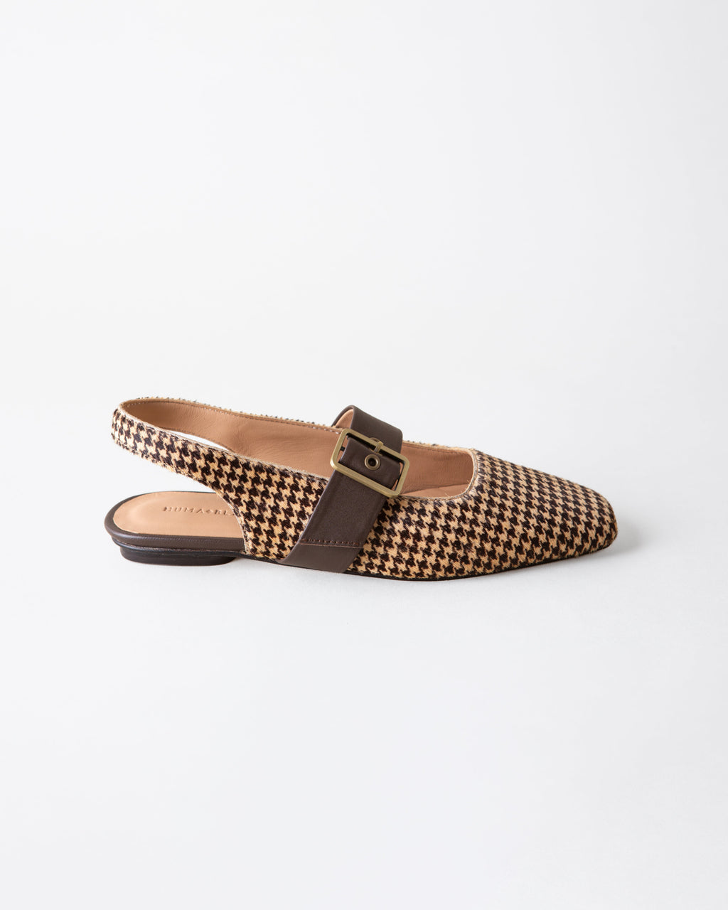 FARRAH SLINGBACK CHOCOLATE TWEED CALF HAIR