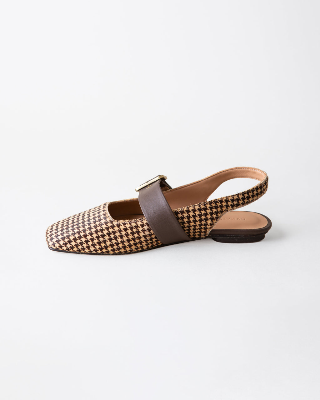 FARRAH SLINGBACK CHOCOLATE TWEED CALF HAIR