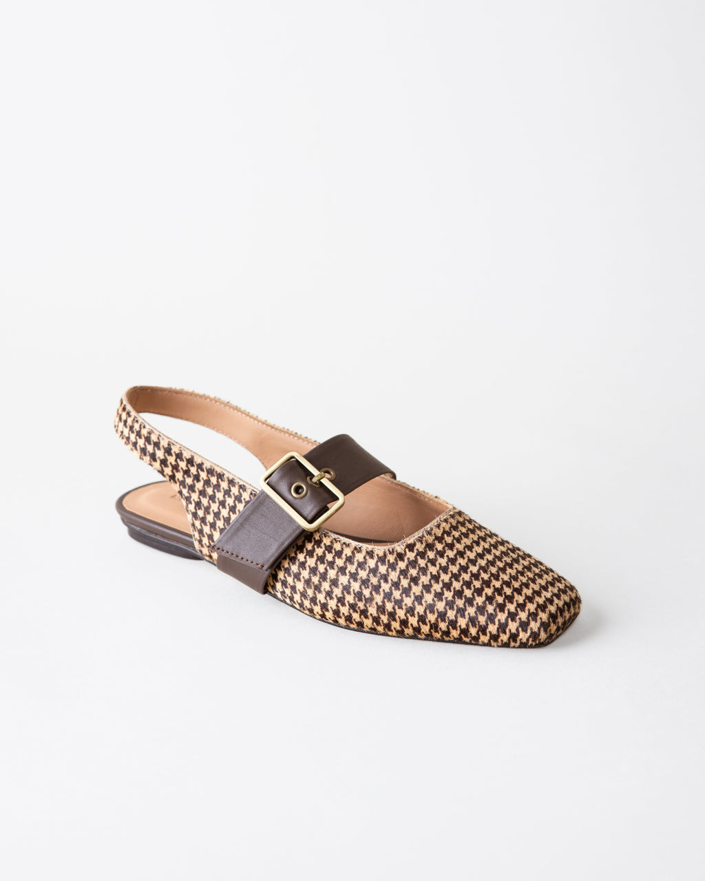 FARRAH SLINGBACK CHOCOLATE TWEED CALF HAIR