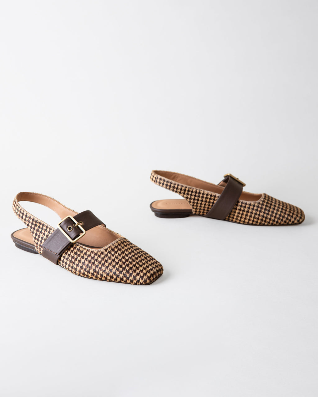 FARRAH SLINGBACK CHOCOLATE TWEED CALF HAIR