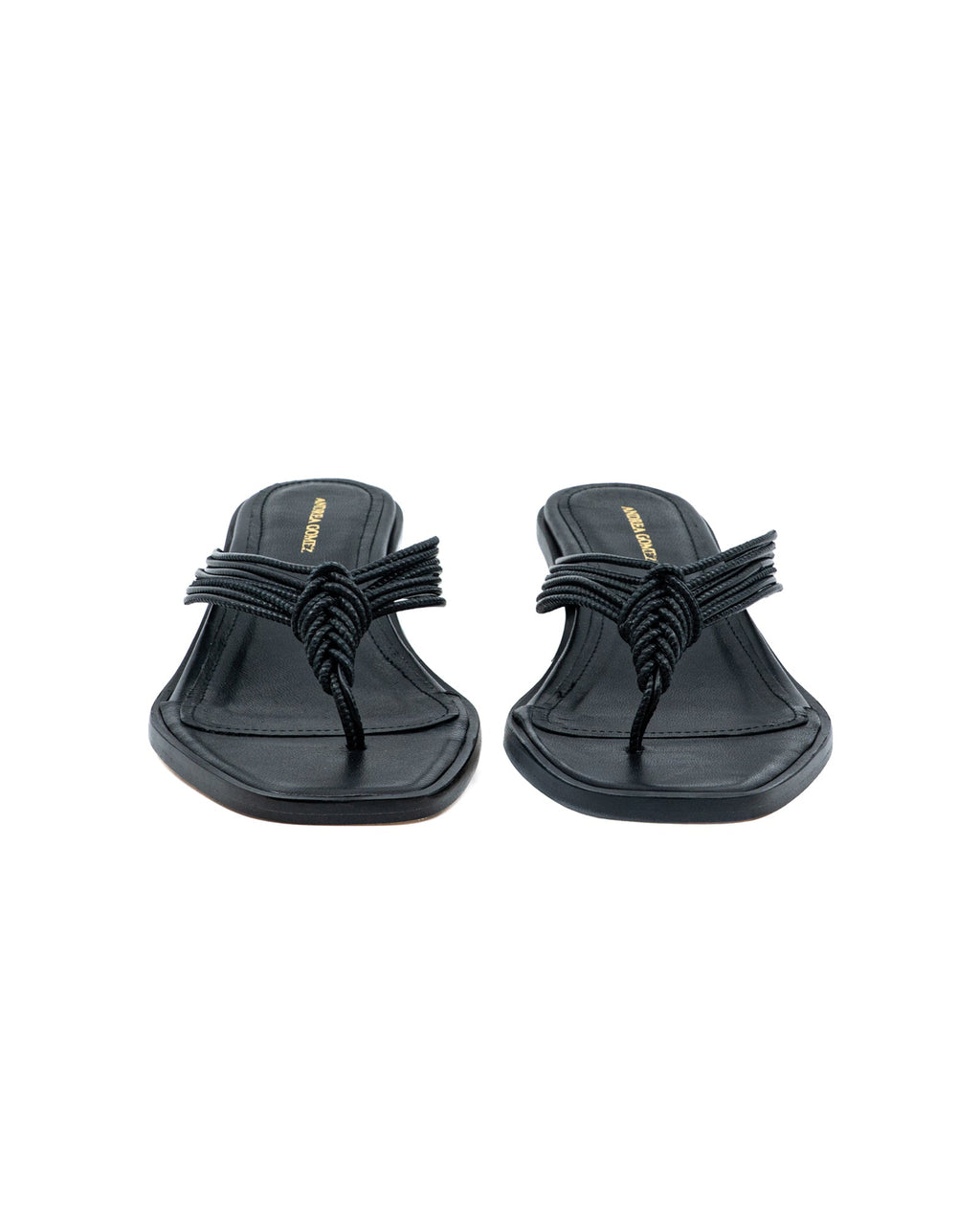 Fern Black Leather Sandal