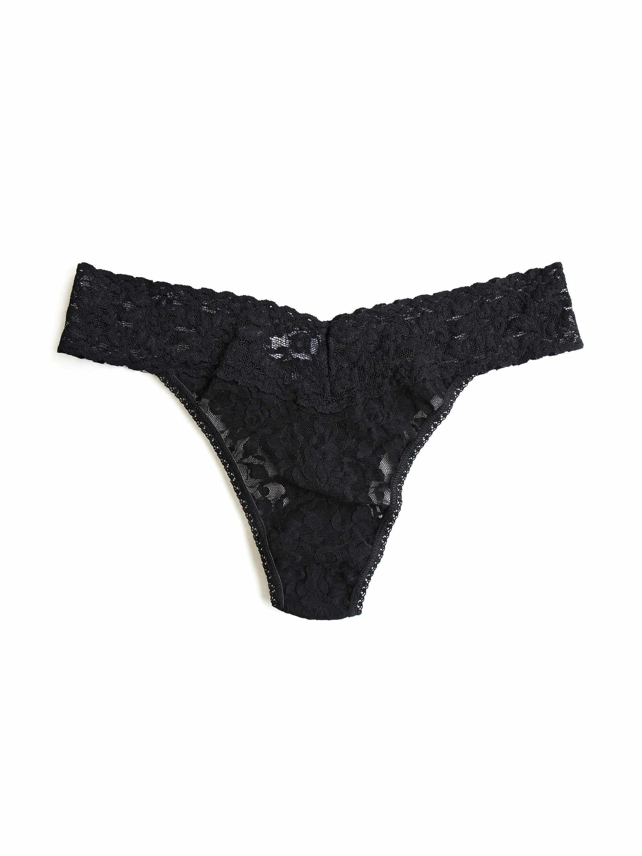 Signature Lace® Original Rise Thong Black