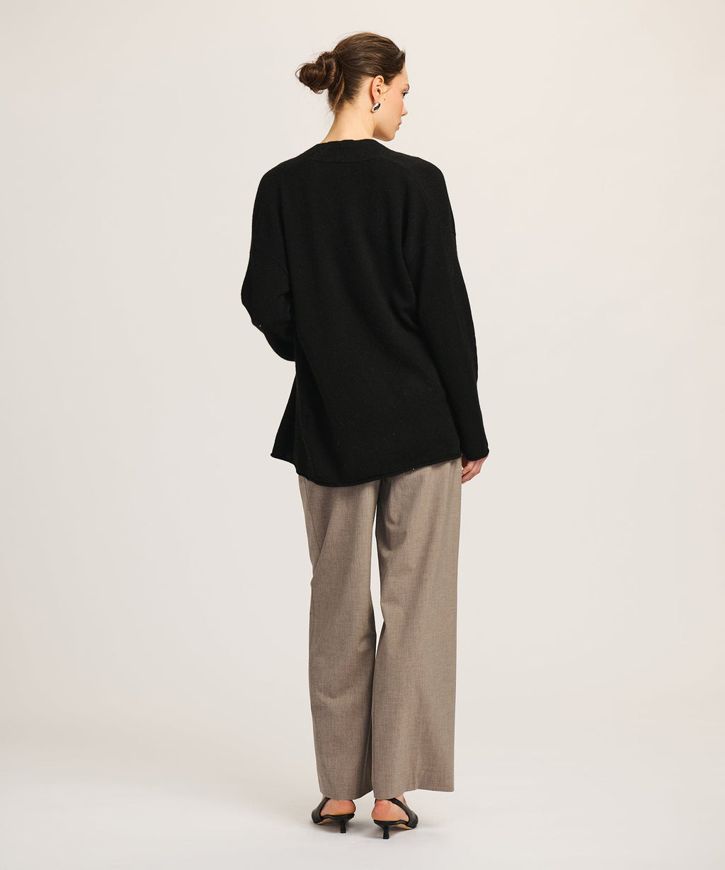 Lightweight Cashmere Open Front Cardigan