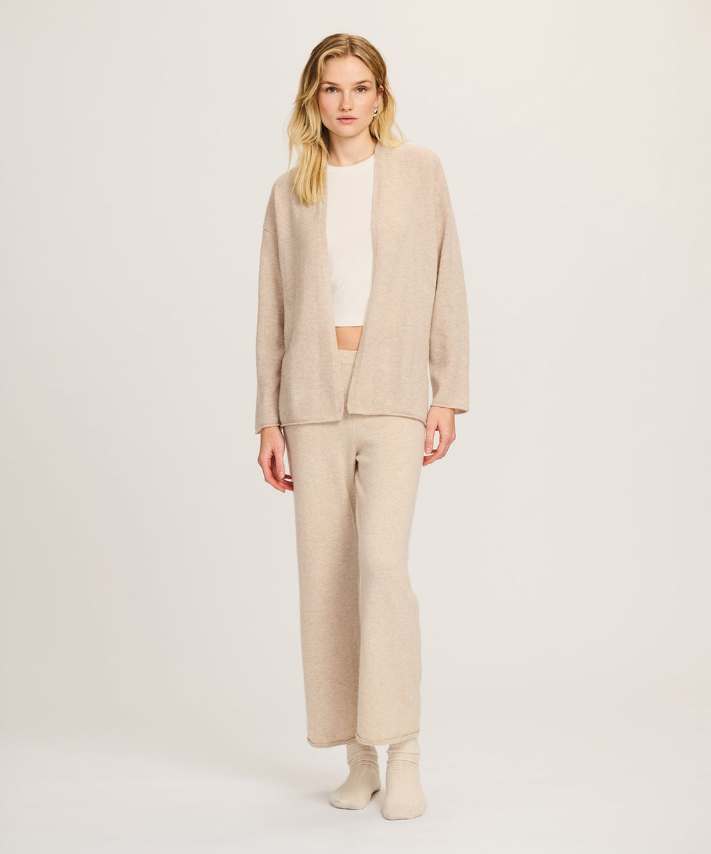 Lightweight Cashmere Open Front Cardigan