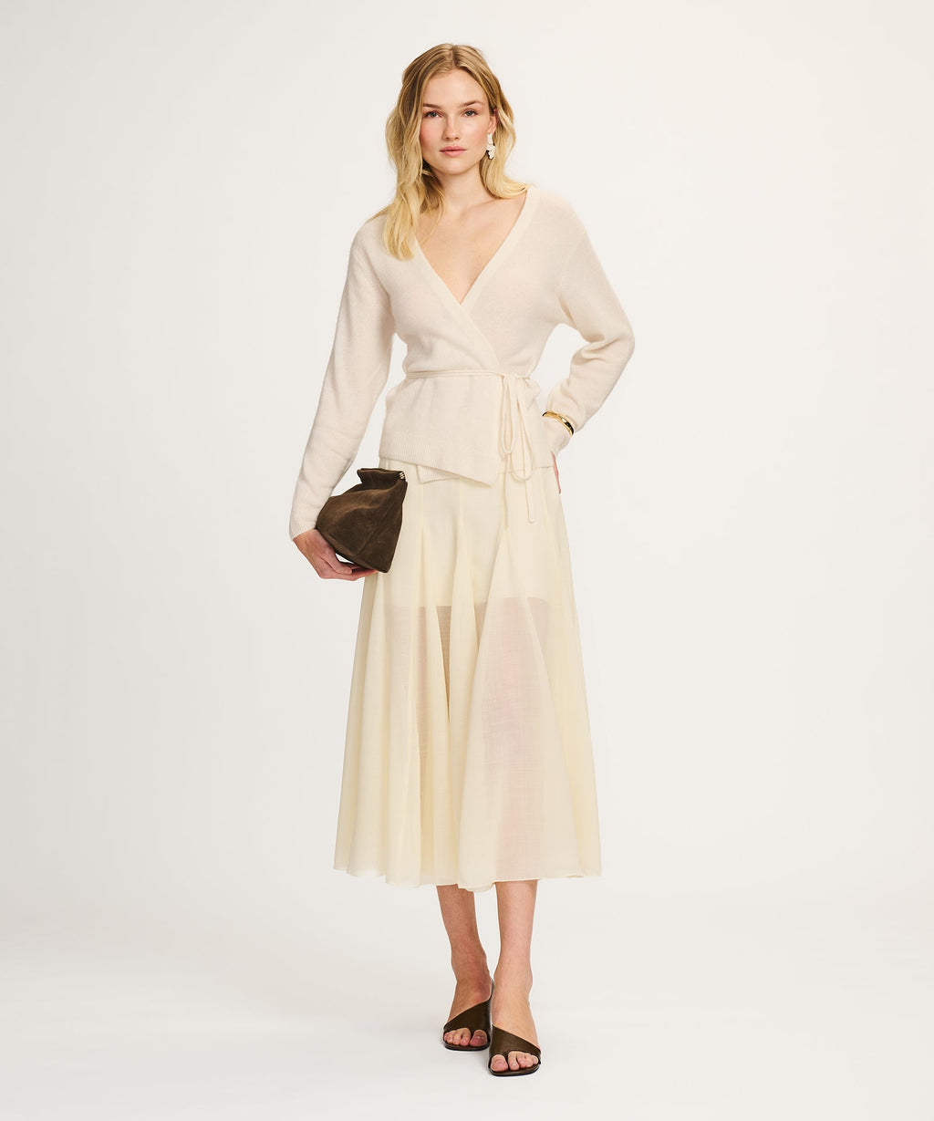 Lightweight Cashmere Wrap Top