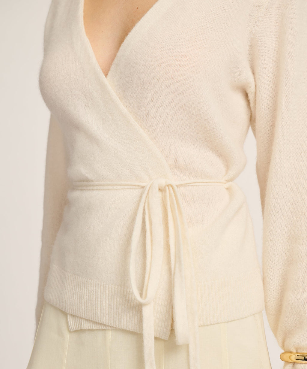Lightweight Cashmere Wrap Top