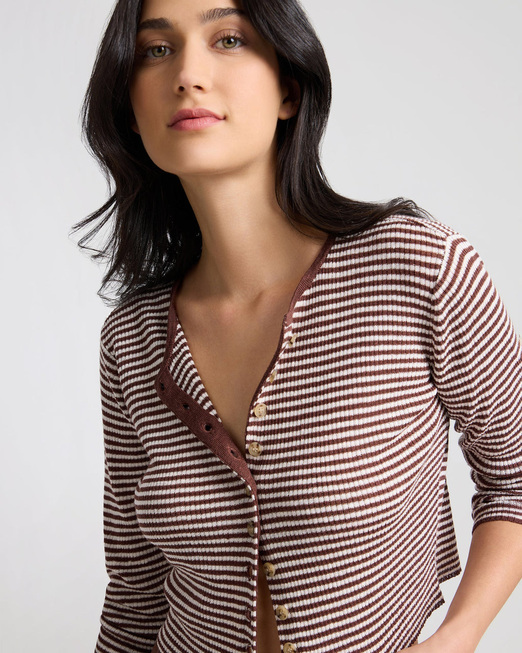 Linen Rib Cardigan